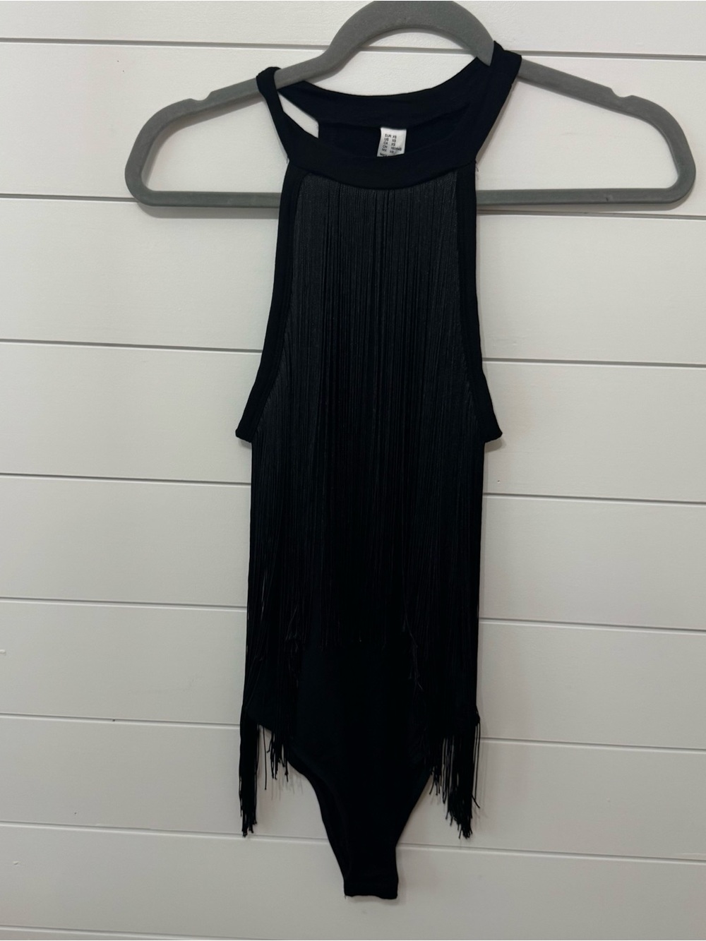 the Verdusa Women's Western Fringe Trim Sleeveless Bodycon Halter Bodysuit Top.